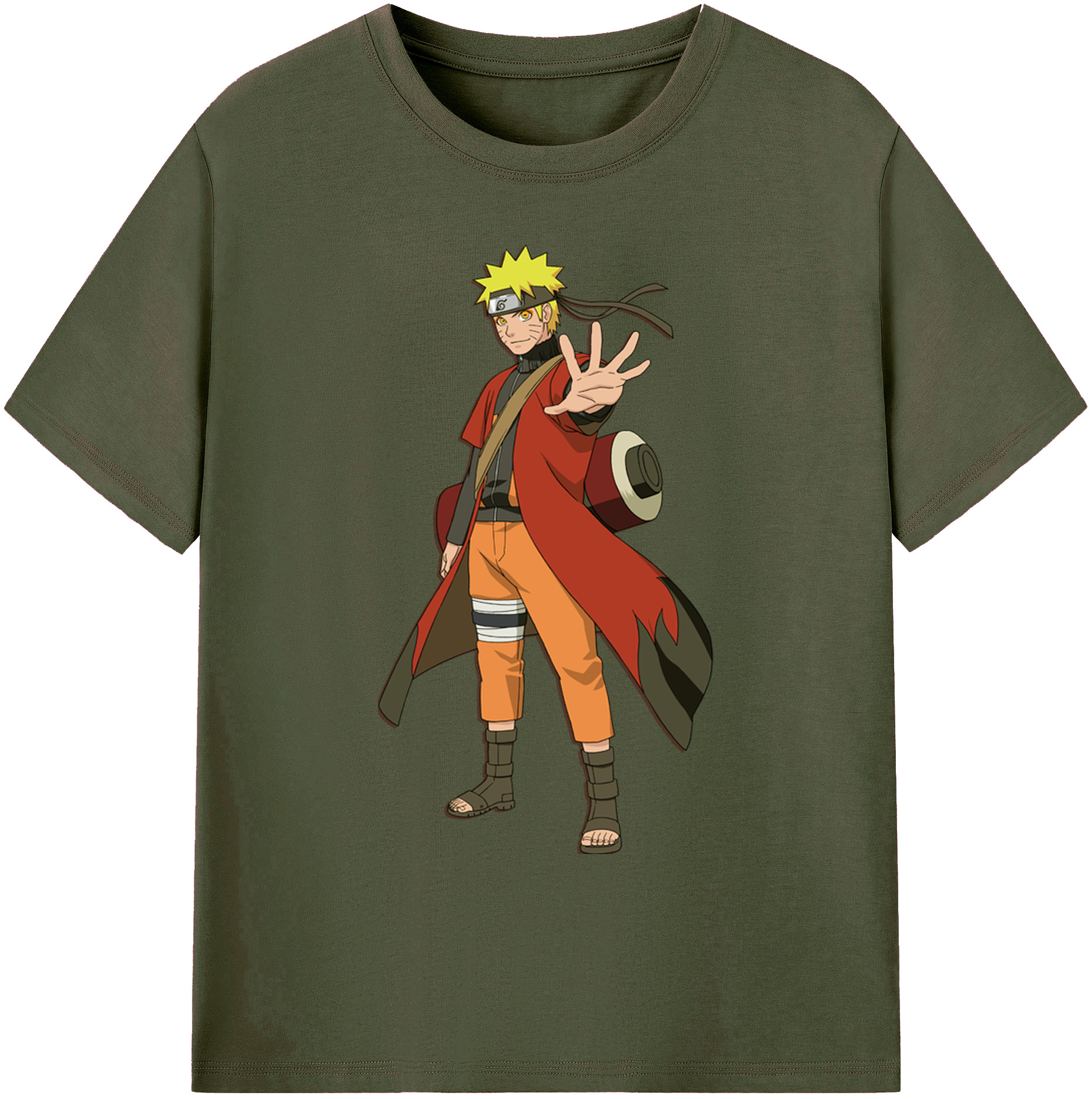 （画像用） NARUTO -ナルト- うずまき ナルト Uzumaki Naruto 綿100％ メンズ半袖Tシャツ｜肌触りやわらか＆通気性